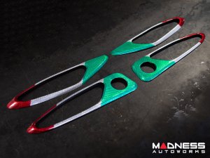 Alfa Romeo Giulia Interior Door Handle Surround Trim Kit - Carbon Fiber - Italian Theme - Feroce Carbon Alfa Romeo Giulia Interior Door Handle Surround Trim Kit - Carbon Fiber - Italian Theme - Feroce Carbon